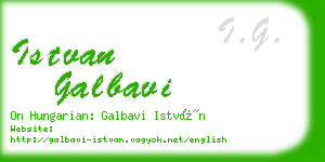 istvan galbavi business card